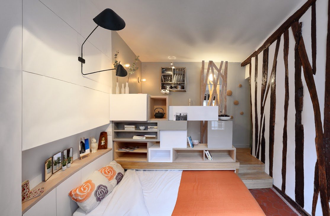 Очень маленькая квартира студия 12 кв метров: дизайн интерьера
