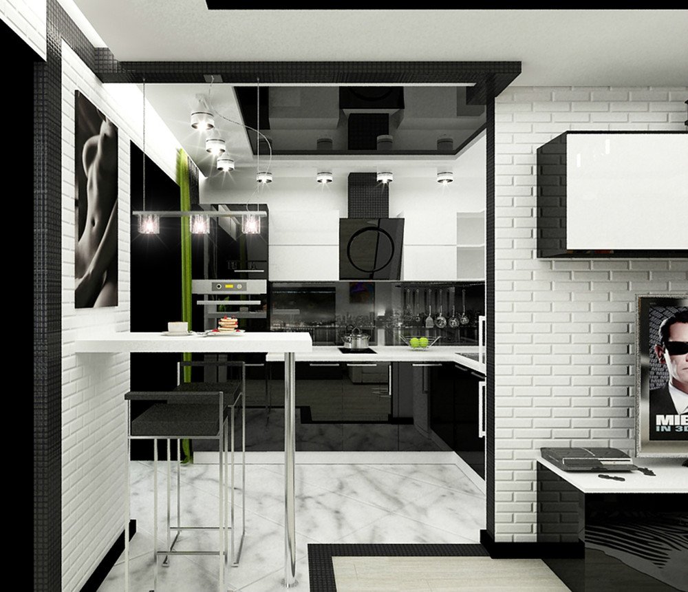 Кухня гостиная черная. Черно белая кухня гостиная. Кухня гостиная в черном стиле. Кухня в черно белых тонах. Бело черная кухня гостиная.