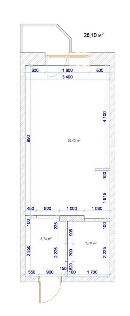 Студия 28 кв м планировка зонирование